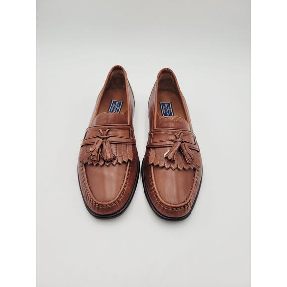 Bostonian Florentine Brown Leather Tassel Loafers Men\'s Shoes 9.5 M Italy main image 5